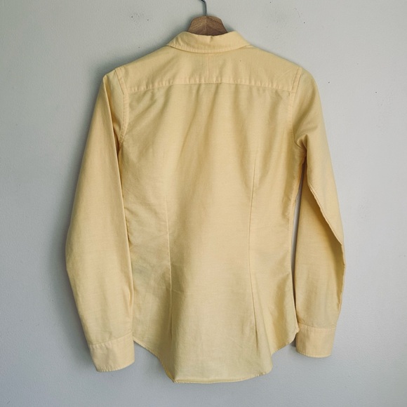Ralph Lauren • Iconic Blue Label Cotton Oxford Button Down Shirt in Yellow - Picture 4 of 5